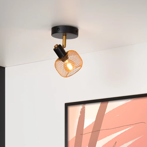 Lucide MAREN - Spot plafond - 1xE14 - Or Mat / Laiton - ambiance 1